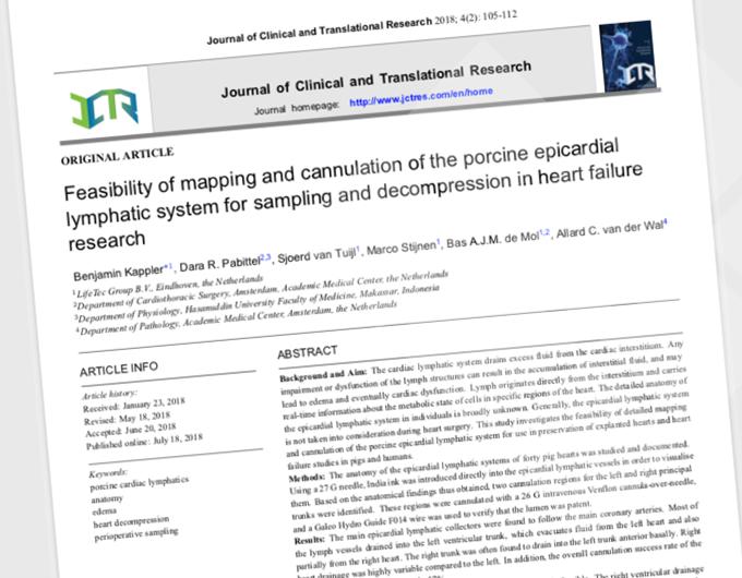 Better understanding of cardiac lymphatic anatomy - paper